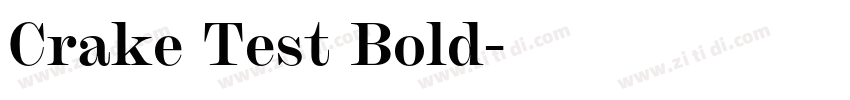 Crake Test Bold字体转换